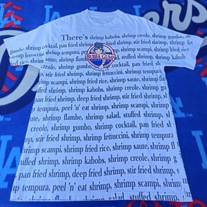 Vintage 1996 FORREST GUMP BUBBA GUMP SHRIMP CO Shirt AOP